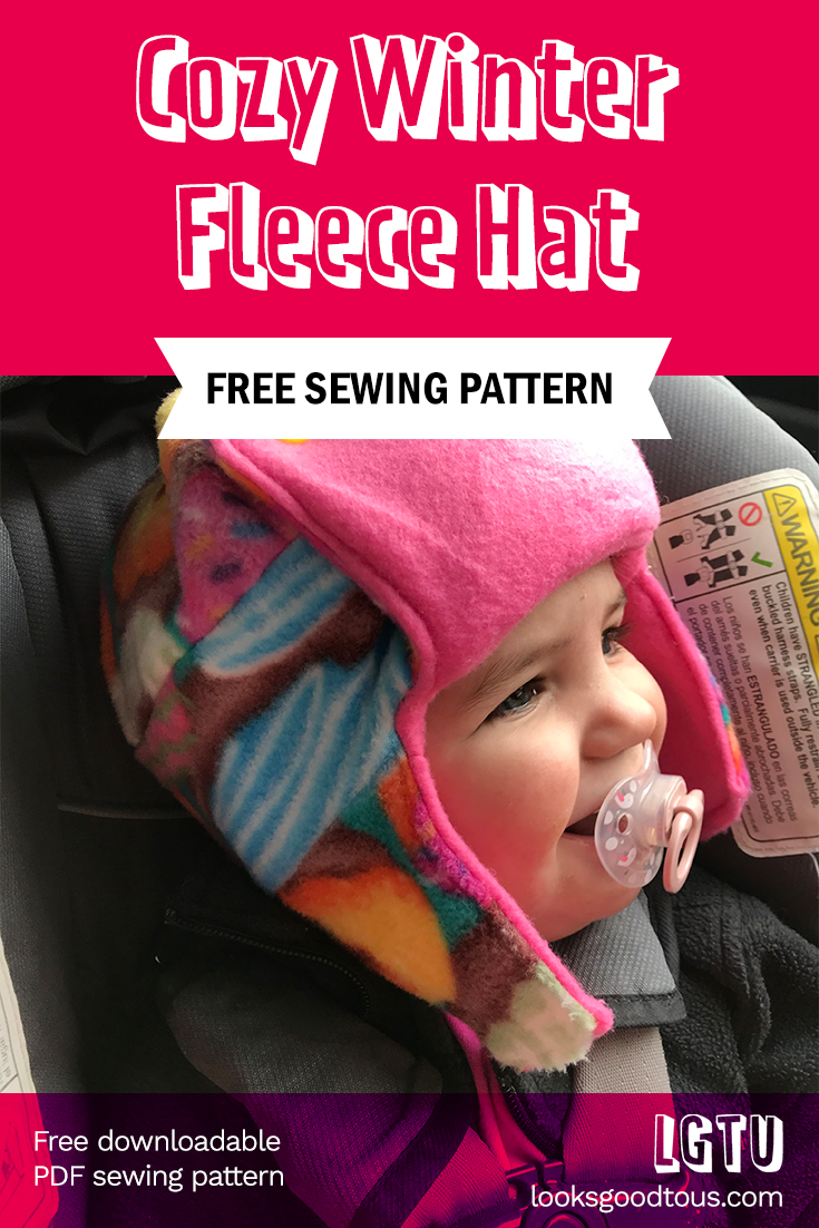 Fleece Hat with Ear Flaps FREE Pattern and Tutorial