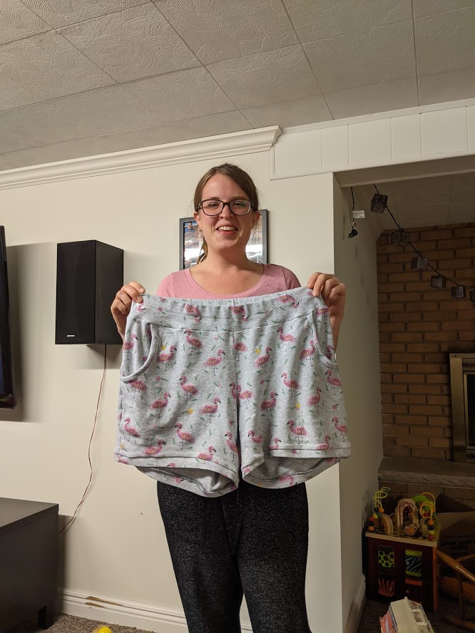 Resizing a Sewing Project: Flamingo Jogger Shorts from Etsy