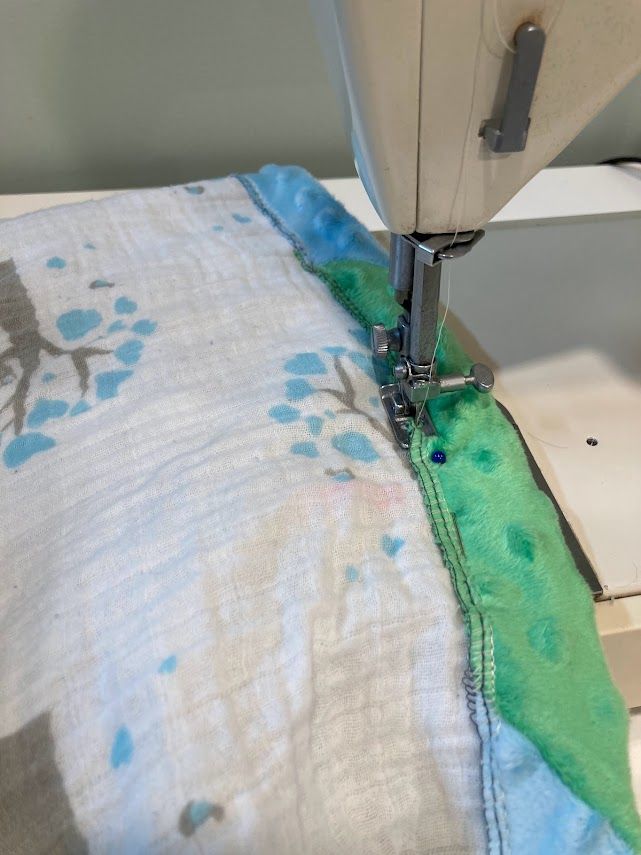 How to Sew a Baby Blanket By Recycling a Muslin Swaddle