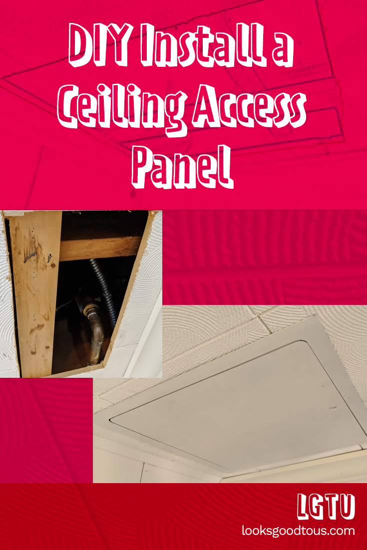 DIY install for a steel access panel in acoustic tile ceiling